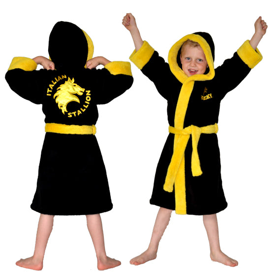 92474 - Rocky 'Exclusive' Kids Hooded Fleece Robe XLarge Age 12-15yrs