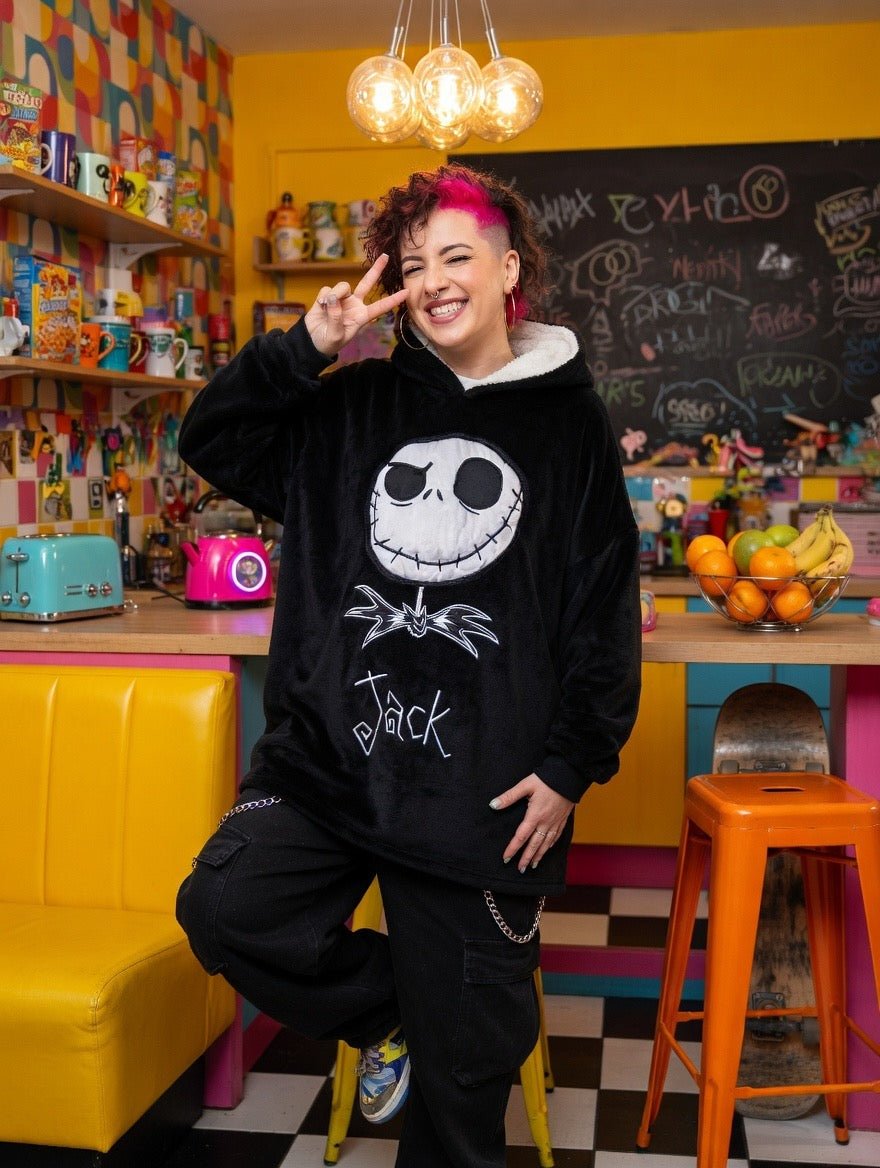The Nightmare Before Christmas cosy fleece hoodie - Adults one size fits most.
