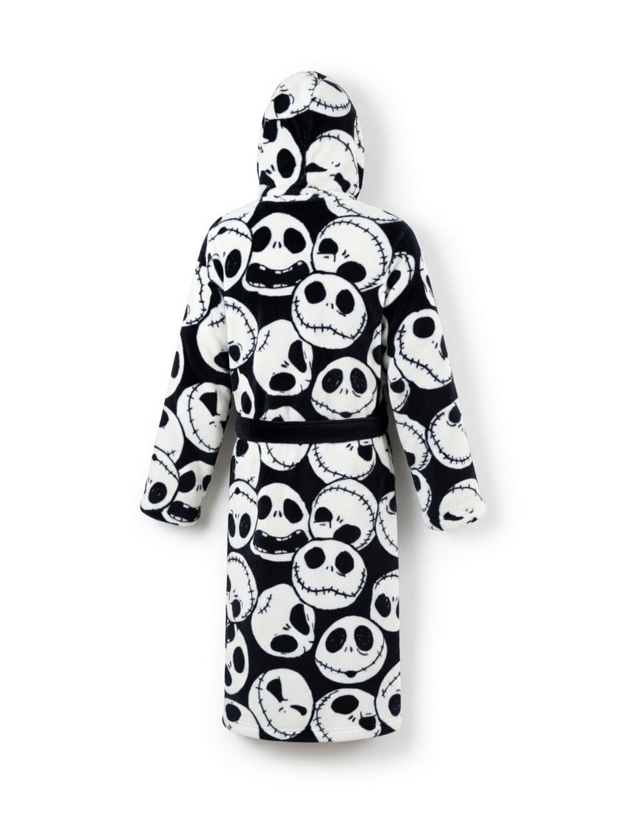The Nightmare Before Christmas Hooded Fleece Bathrobe - Adults one size fits most.