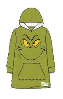The Grinch Cosy fleece hoodie - Adults one size fits most.
