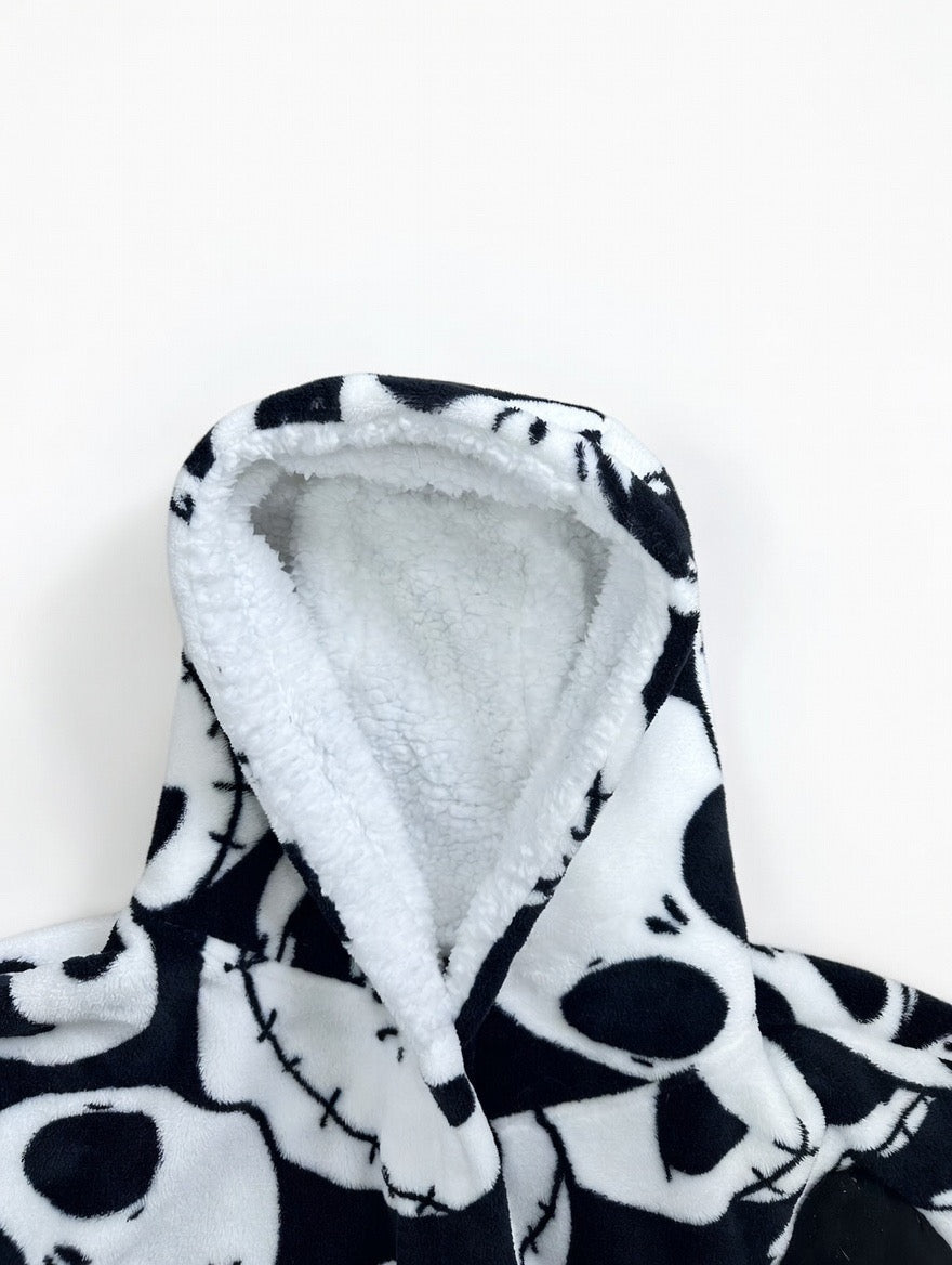 The Nightmare Before Christmas Hooded Fleece Bathrobe - Adults one size fits most.