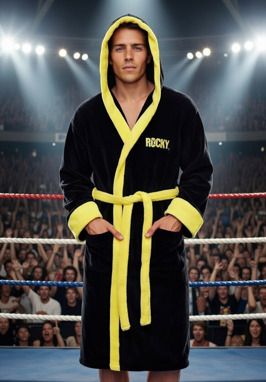 92980 Rocky 'Italian Stallion' Hooded Fleece Robe -                            ✨ In stock now ✨
